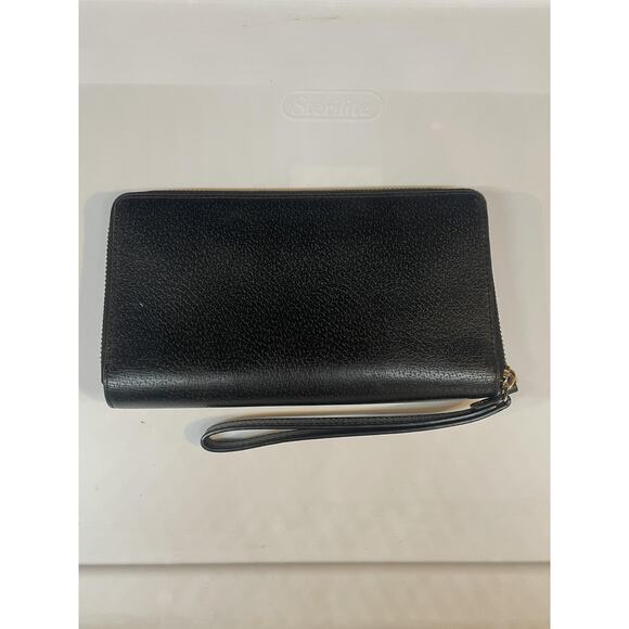 Kate Spade New York Wallet Womens One Size Black Double Zip Wristlet Leather - Picture 3 of 11